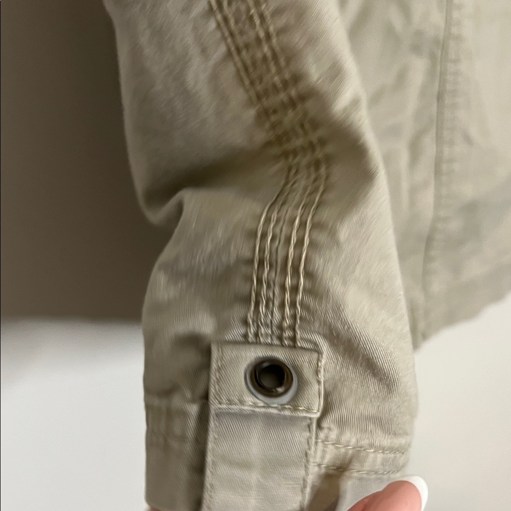 Khaki Casual Skirt with Belt loops Skort (shorts inside) side pockets - Picture 4 of 9